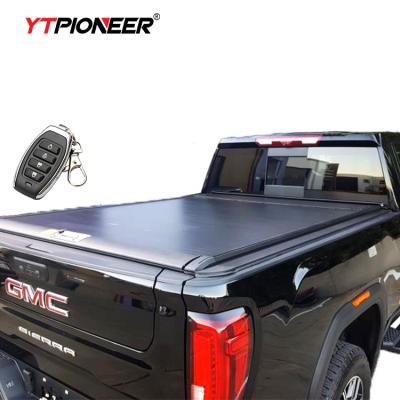 China Factory YTPIONEER Electric Tonneau Cover Outlet Hard Aluminum Retractable Bedspread Pickup For GMC Sierra 1500 2500 3500 for sale