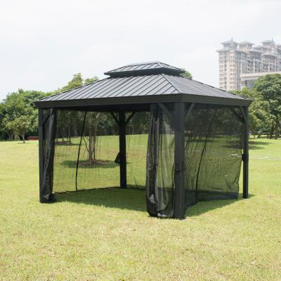 China Durable 10' x14' x14' x14' x14 Feet 3x4.2m Mosquito Net Water Proof Water Proof Luxury Outdoor Gazebo for sale