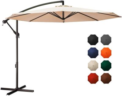 China 3M Durable 10' Height Feet Fabric Color Airvent Tilt Adjustment Patio Material Outdoor Parasol Crank Cantilever Umbrella for sale