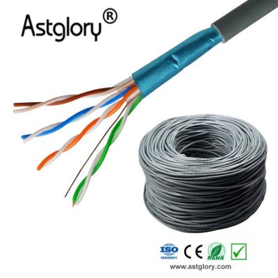 China Telecom FTP CAT5E Shielded 305m or 1000ft Pass FlukTest Cable Twisted Copper 8 Wire Cable for sale