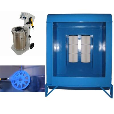 China Factory Electrostatic Manual Powder Coating Booth For Industrial Wheel Powder Spray Booth for sale