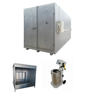 China Surface Treatment Batch Powder Coating Package With Powder Coating Gun + Electrostatic Spray Booth + Curing Oven for sale