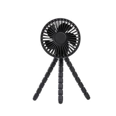 China Portable Flexible Tripod Desktop Auto Head Shake Rechargeable Fan 120 Degrees With Flexible Tripod for sale