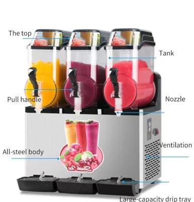 China Hotels 12Lx3 3 tanks drink machine slush granita/frozen slush machine/soggy machine for sale