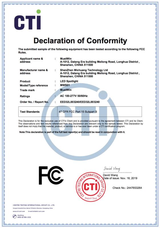 FCC - Shenzhen Ustellar Technology Ltd.