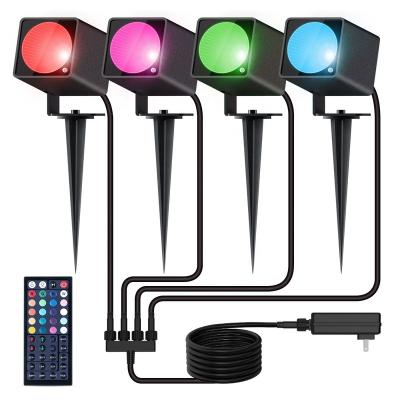 China LANDSCAPE 4 in 1 Spot 40W LED Remote Control Lights Waterproof Dimmable Outdoor RGB Led Landscape Lights for sale