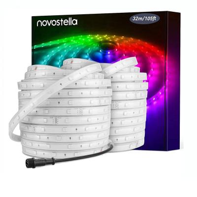 China Waterproof Outdoor Garden 32M/52.5FT IP65 RGB Strip Lights, Color Changing Landscape Decoration Lights for sale