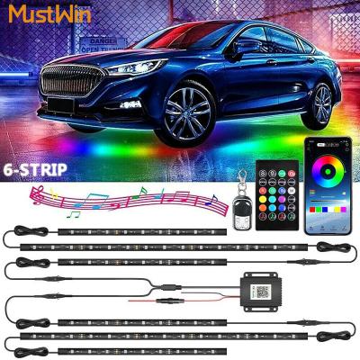 China Touring Car RGB LED Under Car Ribbon Tube Strip Dreamcolor Underglow Lights Music APP RF for sale