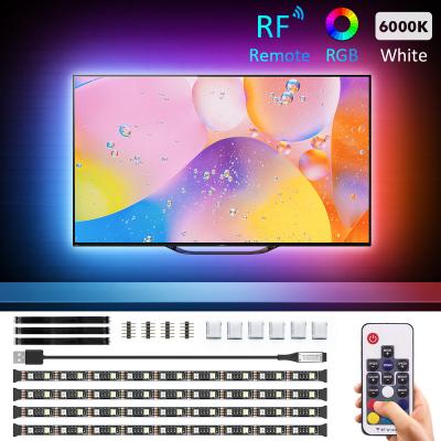 China 4 x 50CM USB 5050 RGB LED Strip Light Kit 5V Remote Bedroom 2M TV LED Backlight for sale