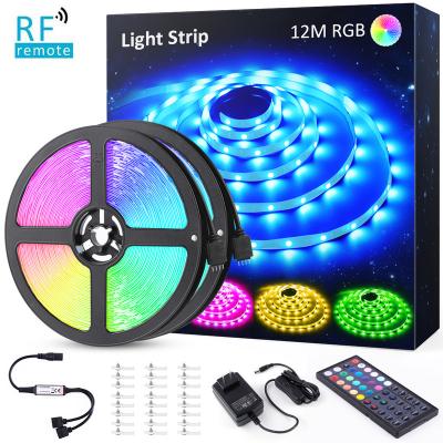 China Living Room 12M/40FT RGB LED Strips Kit 5050 SMD 12V/24V Power Adapter Dimmable LED Strip Light For Kitchen Home Lighting Bar for sale