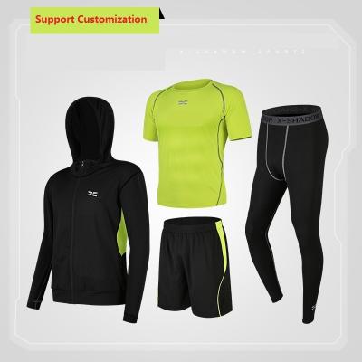 China Four-Piece Man Sportswear Man Sport Wear Suit Breathable One-Piece Backed Comfortable Cycling Clothes for sale