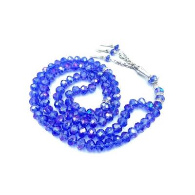 China Wholesale White Blue Green Muslim Muslim Beads Bracelet 99 Prayer Beads Gift Crystal Islam Tasbih Necklace Islamic Africa Beads 33 for sale