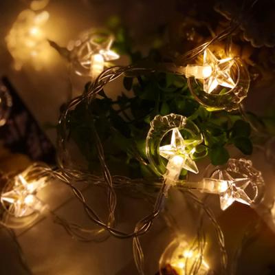 China Plastic+Cheap LED Christmas Tree 110V 220V Led Strip Lights Eid Mubarak RAMADAN Kareem Moon Star Led String Light For Decoration for sale