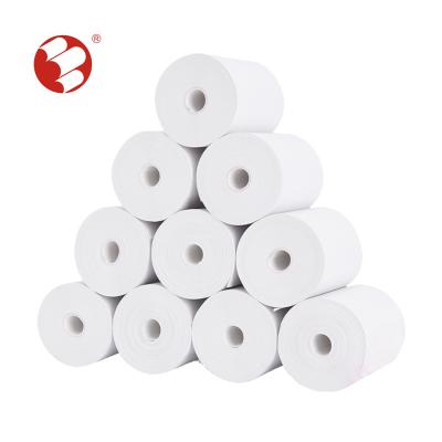 China POS Machine Manufacturer Custom Size 100% Pure Wood Pulp Thermal Paper Rolls 80x80 for sale