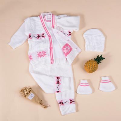 China Newborn Baby Sweater Winter Anti-pilling Sweater Warm Vest Cardigan Set For Baby Boy Girl for sale