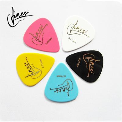 China Hot Selling GUITAR Logo Wooden Pick Wholesale Various Colors Good Hardness ABS Guitar Picks for sale