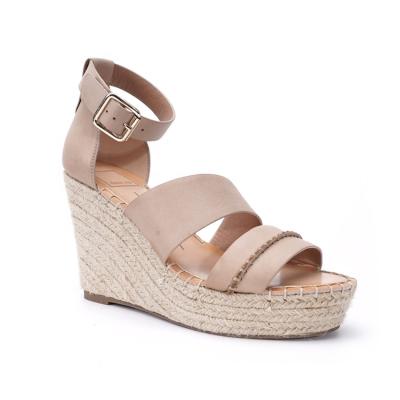 China Wanita Woven Sandal Wedges Shoes Thick Bottom Wedges Vintage Wedge Shoes Sandal Wedges Jute Fashion Trend Women's Sandals for sale