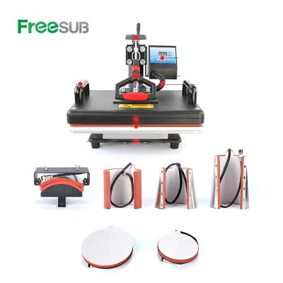 China Garment Shops Freesub Good Quality 8 in1 Combo Heat Press Machine T-shirt Printing Machine T-shirt Sublimation Machine for sale