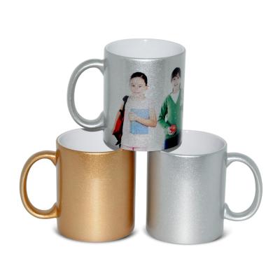 China Sunmeta 11oz Viable Sublimation Mug Silver Gold Mugs For Sublimation SKB01H for sale