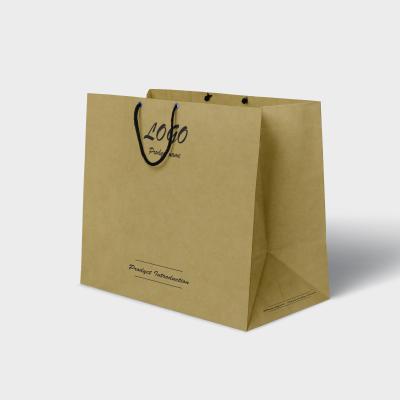 China Cheap Recycled Custom Brown Kraft Materials China Factory Luxury Printed Paper Bags With Your Own Logo for sale