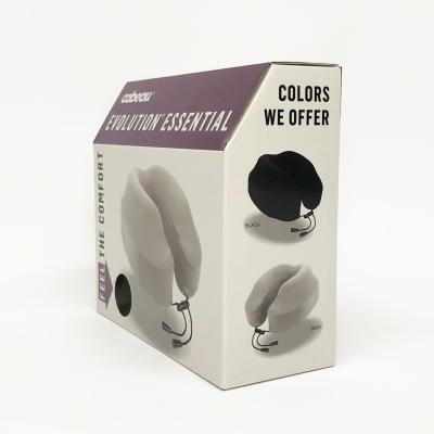 China Recycled Materials Special Designed Paper Packaging For Memory Foam Travel Pillow for sale