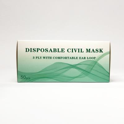 China Disposable Custom Packaging Box Design For Masks Foldable Paper Box Box for sale