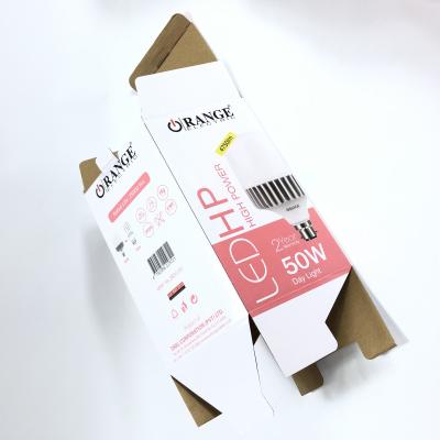 China Matt Lamination 50 Watts Free Sample LED Light Bulb Bulk Packaging Supply China Light Bulb Boxes With Pink Color Printing for sale