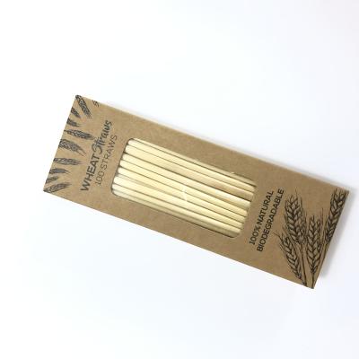 China Recyclable Eco-friendly Degradable Natural Straws 100% Wheat Straws for sale