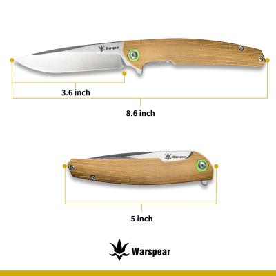 China Multi Funcational Wholesale Premium Quality Brown Steel 14C28N Outdoor Knife For Camping Outdoors Survive for sale