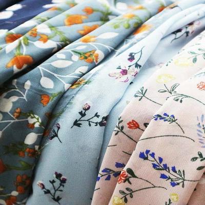 China Fonesun-PS479 100% polyester printing bubble crepe chiffon fabric for dress and garment for sale