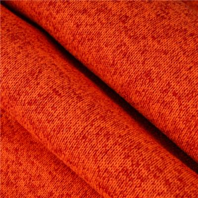 China Coarse Needle Fabric Wear in China for Home 100%polyester Knitted Flannel Fabric 100% Polyester Lightweight Eco-friendly Orange for sale