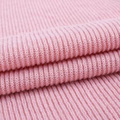 China Best sell slub Wool thick needle striped rib sweater knitted Korean Cardigan coat fabric for sale