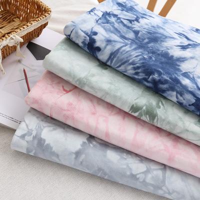 China Wholesale Autumn Winter 320gsm knitted french terry 100% cotton tie dye fabric for sale