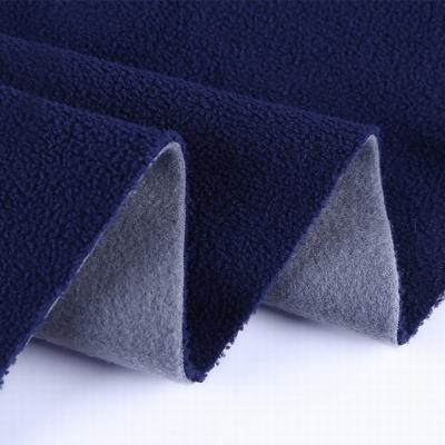 China Chinese factory polyester brushed polar fleece bonded fabric for hoodies sportswear for sale