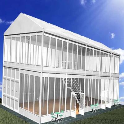 China Premium Luxury Double Decker Aluminum Structure Trade Show Tent And New Car Exhibition Conference Center Marquee for sale