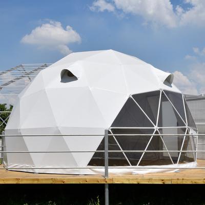 China Snow Resistance 5m 6m 8m 10 Meters Winter Hotel Dome House Prefab PVC Polystyrene Glamping Geodesic Heavy Duty Dome Tents With St for sale