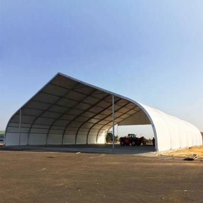 China Strong Warehouset Hangar Tent Aluminum Structure Hangar Base For Storage Fishing Shape Tent Curve Sports Tent Aircraft Hangar for sale