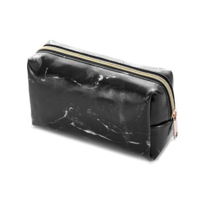 China 4 Colors Marbled PU Eco-friendly Cosmetic Bag Large Capacity Make Up Pouch Storage Bag Portable Clutch for sale