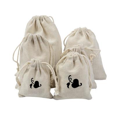 China Breathable Cotton Canvas Bags Eco-friendly Muslin Drawstring Sublimation Drawstring Storage Pouch Dustproof Bag For Storage Office Gifts for sale