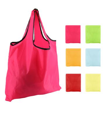 China Wholesale Grocery Foldable Grocery Bag Heavy Duty Expandable Polyester Cheap Tote Bag Reusable Eco-friendly 190T for sale