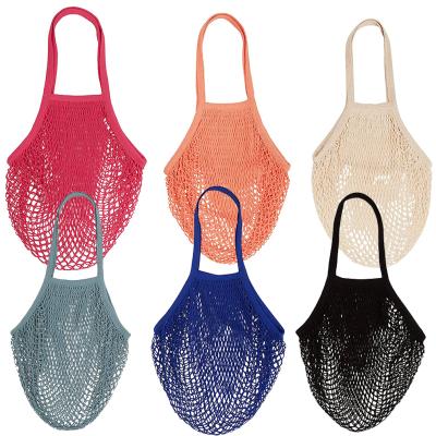 China HIGH QUALITY 100% COTTON MESH ECO-FRIENDLY VEGETABLE BAG FOLDABLE SHOPPING BAG FOR FOOD NET SHOP BAG for sale