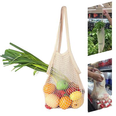 China Eco-Friendly Eco-friendly Cotton Mesh Grocery Cotton String Bag Reusable Mesh Net Shopping Bags Mesh Bags for sale