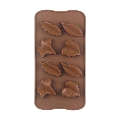 China Sustainable Leaf-shape Silicone Cake Mold Chocolate Mold Candle Mold for sale