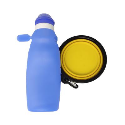 China Wholesale Collapsible Dog Bowl Travel Silicone Dog Bowl Portable Water Bottle for sale