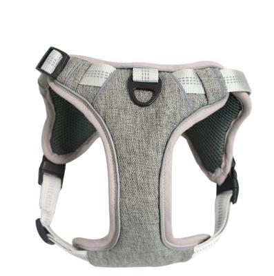 China Wholesale Dogs High Quality Adjustable Polyester Soft Breathable Chest Harness for sale