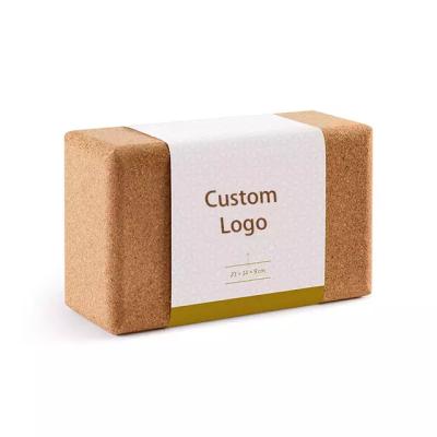 China Custom logo 4*6*9 3*6*9 inch 3*6*9 cork yoga block 100% custom made natural eco friendly wholesale high density for sale