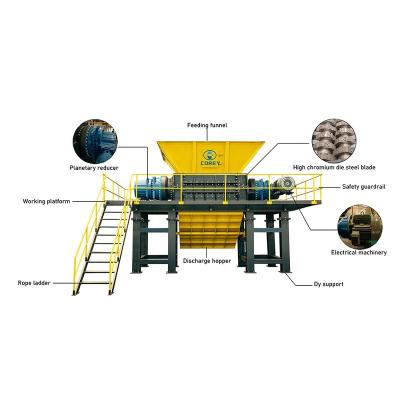 China Building material shops iron and steel shredder machine for recycling plastic products plastic shell for plastic recycling factories and power plants for sale