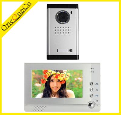 China 7'' LCD Wire Intercom Video Door phone Metal outdoor unit for villa OC313211 for sale