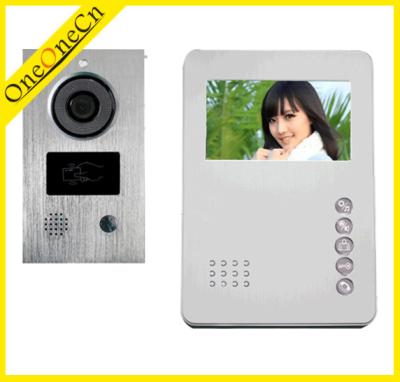 China RFID Wired Intercom Video 4.3'' LCD Door phone Metal Outdoor Unit for villa OC323205 for sale