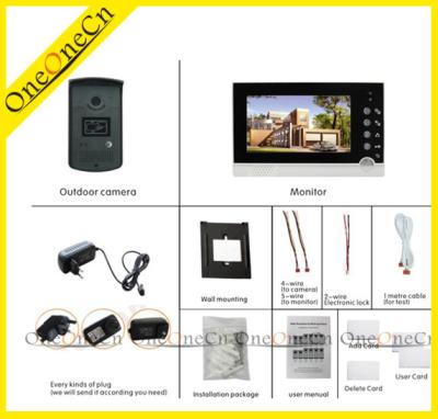 China TCP / IP Intercom Video Door Phone built in Infrared LED With 7